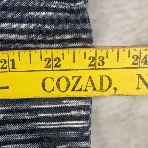 Terra & Sky Size 14W Pomplum Blue Striped Blouse - Picture 11 of 11